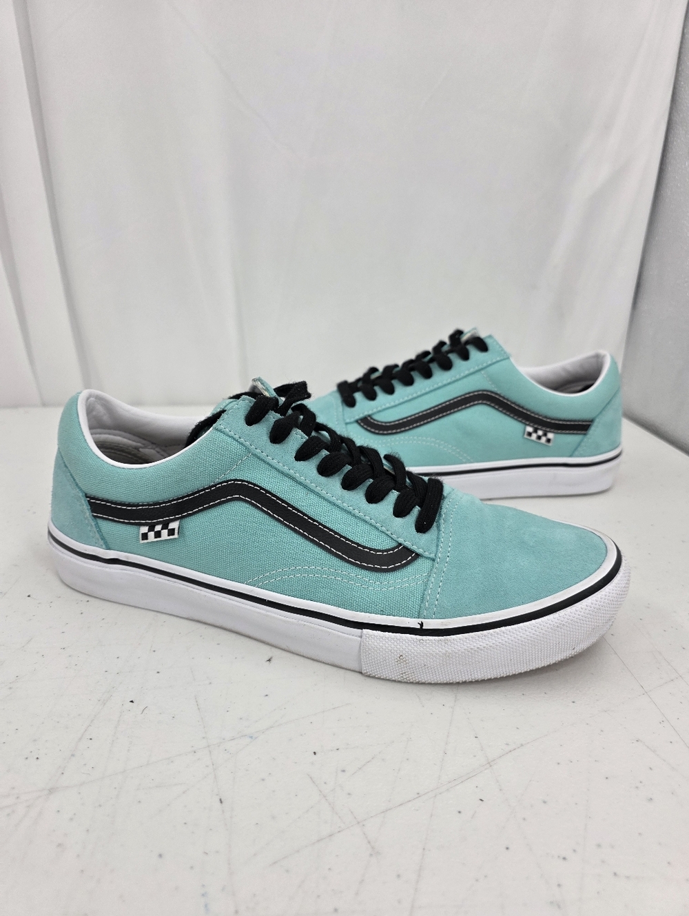 VANS Old Skool Pop Electric Blue "Tiffany" Men's Size 11.5 Suede No Box 500714.